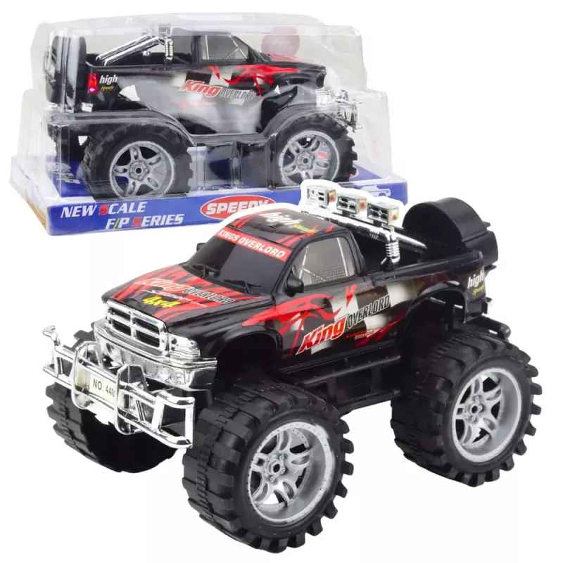 LEAN TOYS King Napęd na Tylne Koła Pojazd Terenowy Czerwono-Czarny 27cm