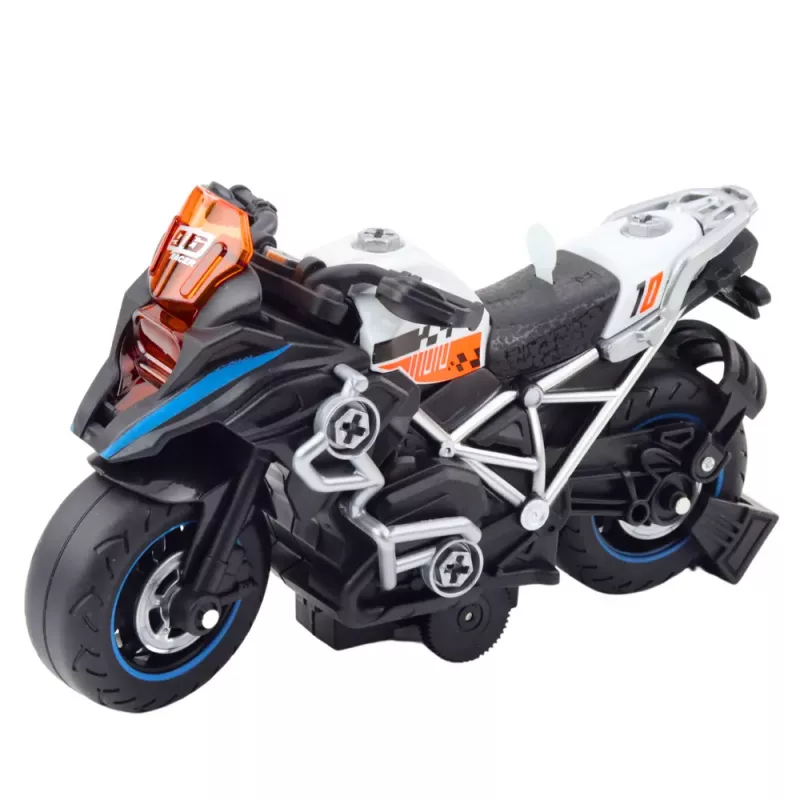 LEAN TOYS DIY Racing Bike Twisting Disassembly Lights Sounds Black