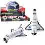 LEAN TOYS Spaceship Metal Pull-Back Drive White Markings