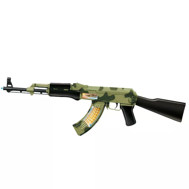 LEAN TOYS Karabin Military Camo z wibracjami, światłami i dźwiękami 70cm