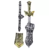 LEAN TOYS Zestaw Rycerski Miecz Gladiatora Ochraniacze Pas Ozdobny