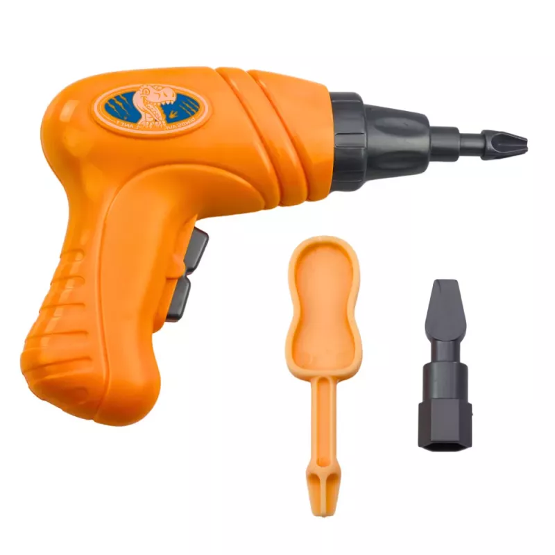 LEAN TOYS Dinozaur do Rozkładania T-Rex Zielony z Wiertarką Elektryczną DIY