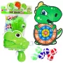 LEAN TOYS Gra zręcznościowa Celowanie i strzelanie z pistoletu na rzepy Dinozaur