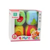 LEAN TOYS Zestaw miękkich piłek dla maluchów Kolorowe owoce 4 szt.