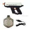 LEAN TOYS Elektryczny Pistolet na Wodę Automatyczny 10m Czarno-Biały 800ml