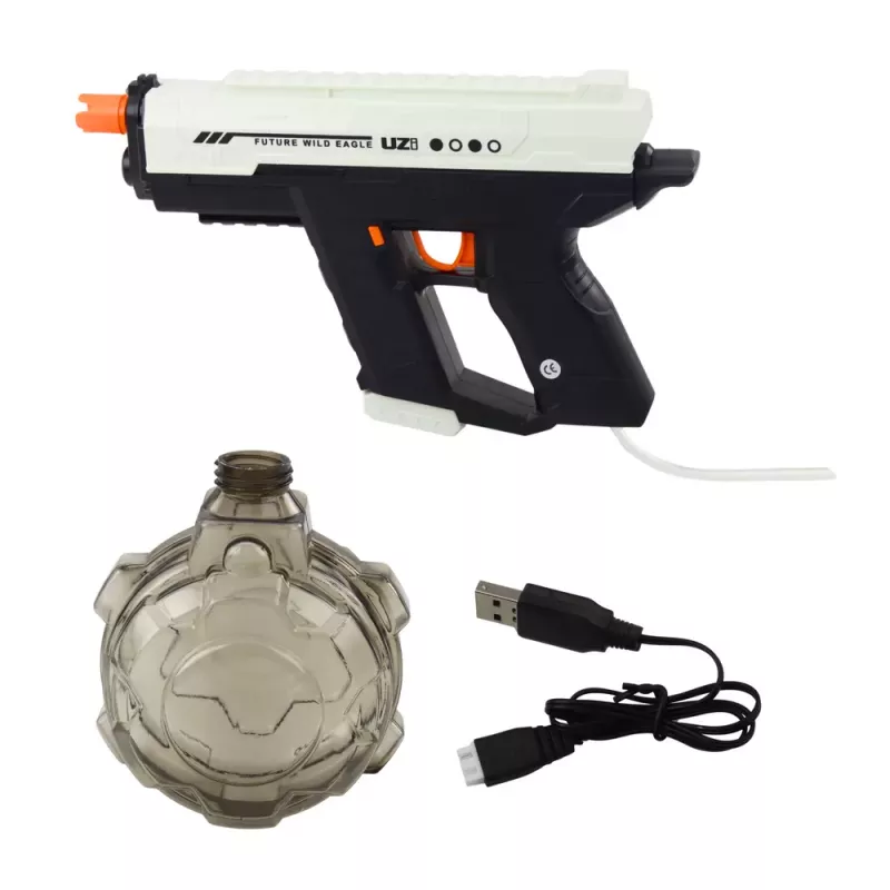 LEAN TOYS Elektryczny Pistolet na Wodę Automatyczny 10m Czarno-Biały 800ml