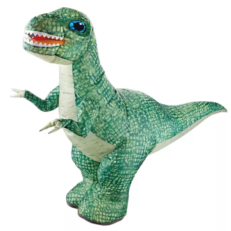 LEAN TOYS Duży nadmuchiwany dinozaur zdalnie sterowany RC Zielony 130 x 190 cm