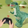 LEAN TOYS Duży nadmuchiwany dinozaur zdalnie sterowany RC Zielony 130 x 190 cm