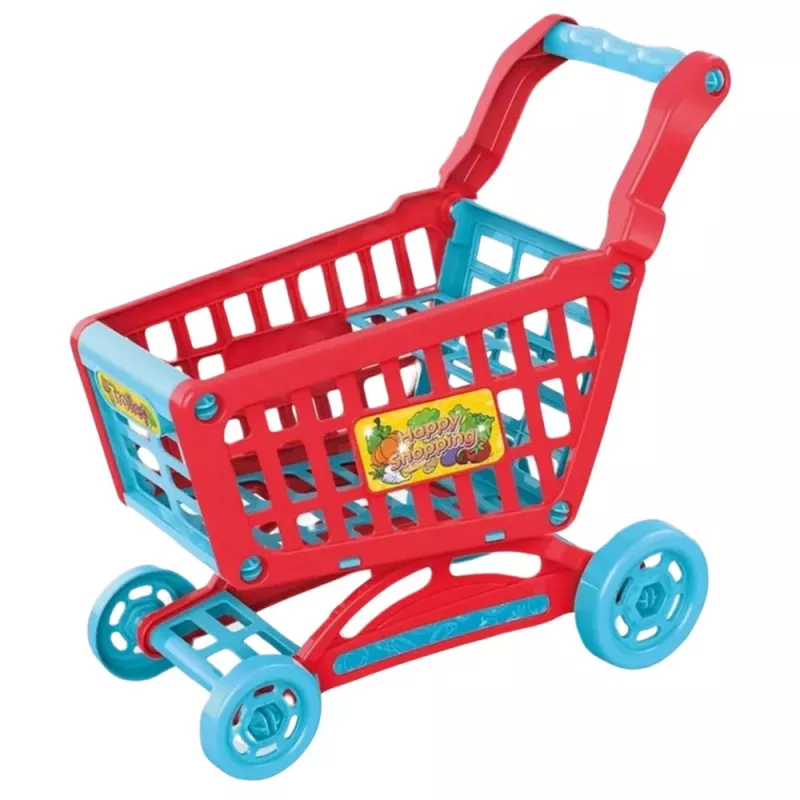 LEAN TOYS Zestaw Sklepowy Koszyk Zakupowy Produkty Spożywcze Światła Dźwięki Kolorowy