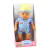 LEAN TOYS Baby Doll Blue Clothes with Patterns Hat with Ears 31cm
