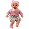 LEAN TOYS Zestaw lalek z bluzą, czapką, smoczkiem i łańcuszkiem, różowy, 40 cm