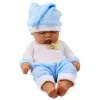 LEAN TOYS Śpiąca Laleczka w Niebieskiej Piżamie z Czapką z Pomponem