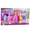 LEAN TOYS Duży Zestaw Mody Kolekcja Anlily Sukienki i Akcesoria dla Lalek 24 szt.