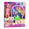 LEAN TOYS Anlily Zestaw Lalek Na Plaży Basen Palma Akcesoria 8 szt.