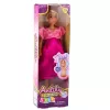 LEAN TOYS Anlily Lalka w Ciąży Różowa Sukienka Satynowa Długie Włosy