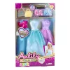 LEAN TOYS Anlily Zestaw Sukienek dla Lalki Buty Torebka Korony Akcesoria 9 szt.