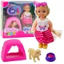 LEAN TOYS Mini Zestaw Lalek z Psem, Namiotem i Akcesoriami