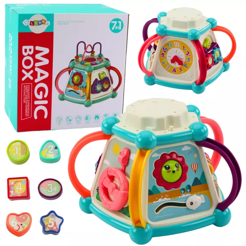 LEAN TOYS Multifunctional Educational Cube Sorter 7in1 Lights Sounds