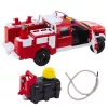 LEAN TOYS Wóz Strażacki Gaśniczy Woda Światła Dźwięki Biały Czerwony 1:12