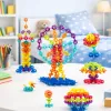 LEAN TOYS Zestaw Klocków Śnieżynki w Walizce 140szt