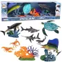 LEAN TOYS Zestaw figurek Zwierzęta Morskie z Ruchomymi Elementami Żółw