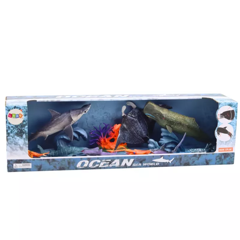 LEAN TOYS Zestaw figurek Zwierzęta Morskie Ruchome Elementy Płaszczka