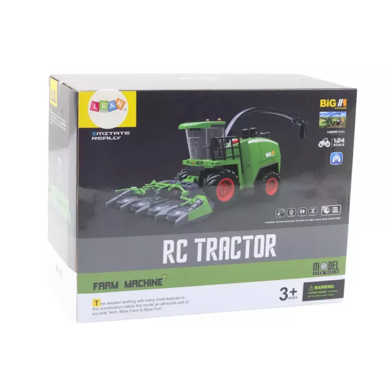 LEAN TOYS Kombajn rolniczy z hederem do zboża i kukurydzy zdalnie sterowany RC 1:24