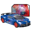 LEAN TOYS Sports Car Obstacle Sensor LED Ball 360° Rotation Lights Sound Blue