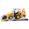 LEAN TOYS Dwukubelkowa Koparka Mobilny Pojazd Budowlany Żółty