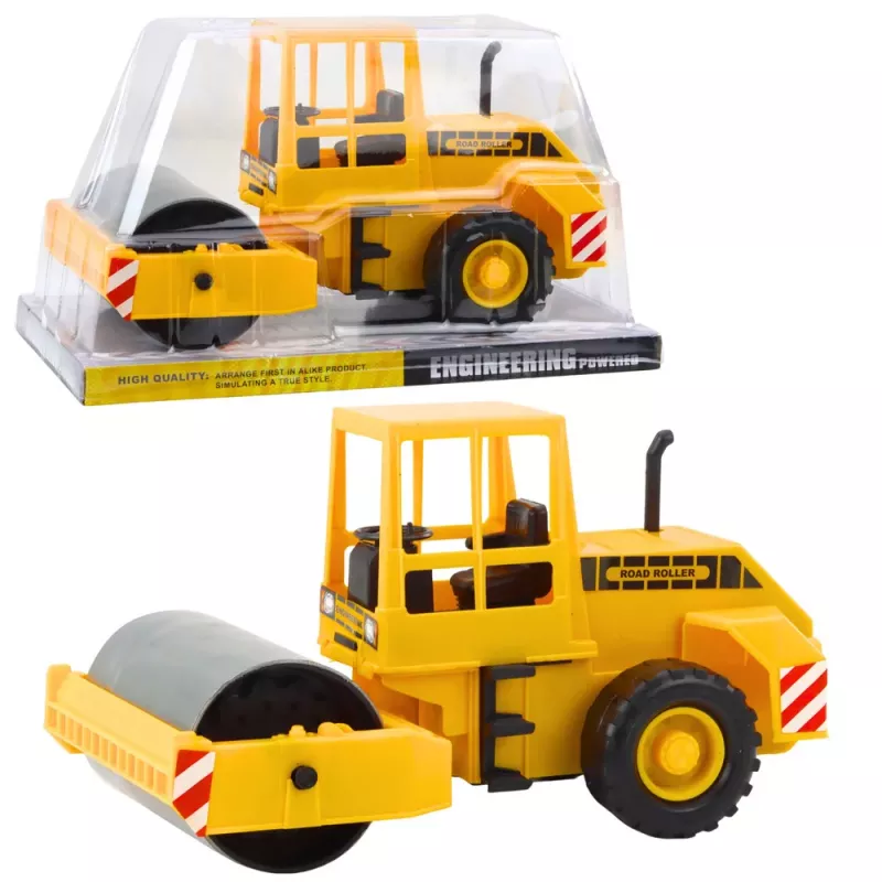 LEAN TOYS Walec Drogowy Pojazd Budowlany z Kierownicą Obrotową