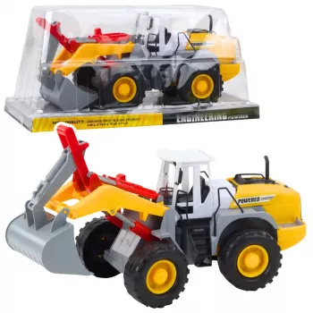 LEAN TOYS Koparka-ładowarka budowlana z ruchomą łyżką