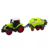 LEAN TOYS Zestaw ciągnik i prasa do siana rolnicza zielona