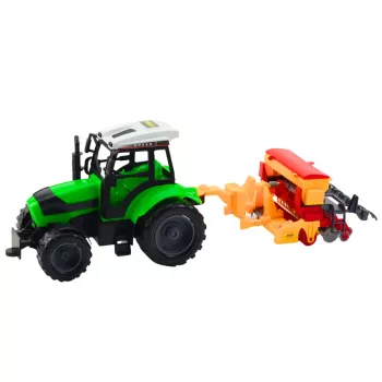 LEAN TOYS Zestaw Traktor Rolniczy z Siewnikiem Maszyna Rolnicza