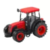 LEAN TOYS Ciągnik Rolniczy z Zieloną i Żółtą Przyczepą Czerwony 50cm