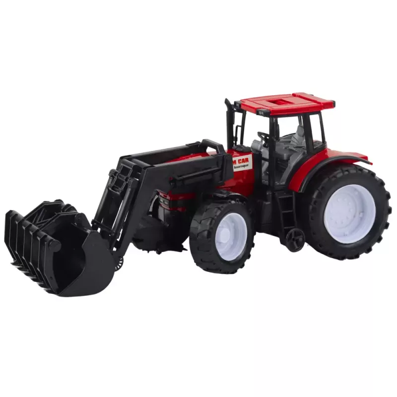 LEAN TOYS Ciągnik Rolniczy Farmer z Chwytakiem Czerwony