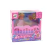 LEAN TOYS Mini Lalka w Piżamie Zestaw Różowe Łóżko