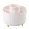 LEAN 360° Rotating Cosmetic Brush Organizer z 5 przegrodami Biały