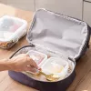 LEAN Torba termoizolacyjna na śniadanie z regulowanym paskiem, fioletowa, 27 cm