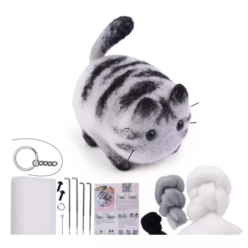 LEAN TOYS DIY Felting Kit - Worsted Wool Dog Cat Mix