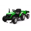 LEAN CARS HC-306 Battery Operated Tractor With Trailer Light Green 24V