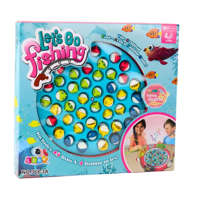 LEAN TOYS Interaktywna Gra Zręcznościowa Wędkowanie na Baterie Różowa
