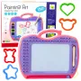 LEAN TOYS Tablica Magnetyczna z Suwakiem i Stemplami Wzory Różowa