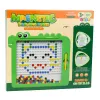 LEAN TOYS Magnetyczna Tablica Puzzle Mozaika Dinozaur Zielony Karty 20 Wzorów