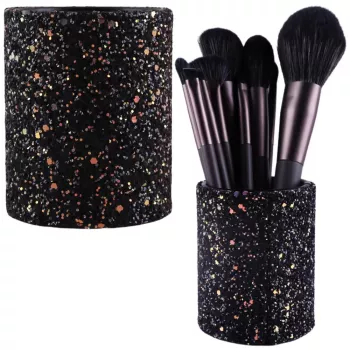 LEAN Pojemnik na pędzle i akcesoria Glitter Black