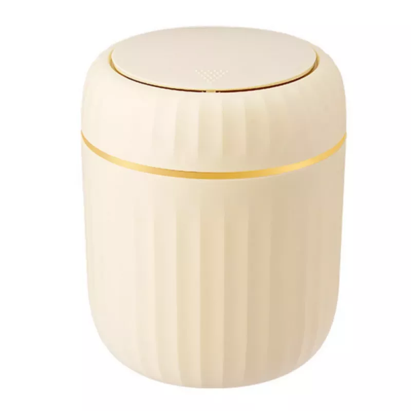 LEAN Mini Waste Bin Opening Lid Universal Elegant Beige