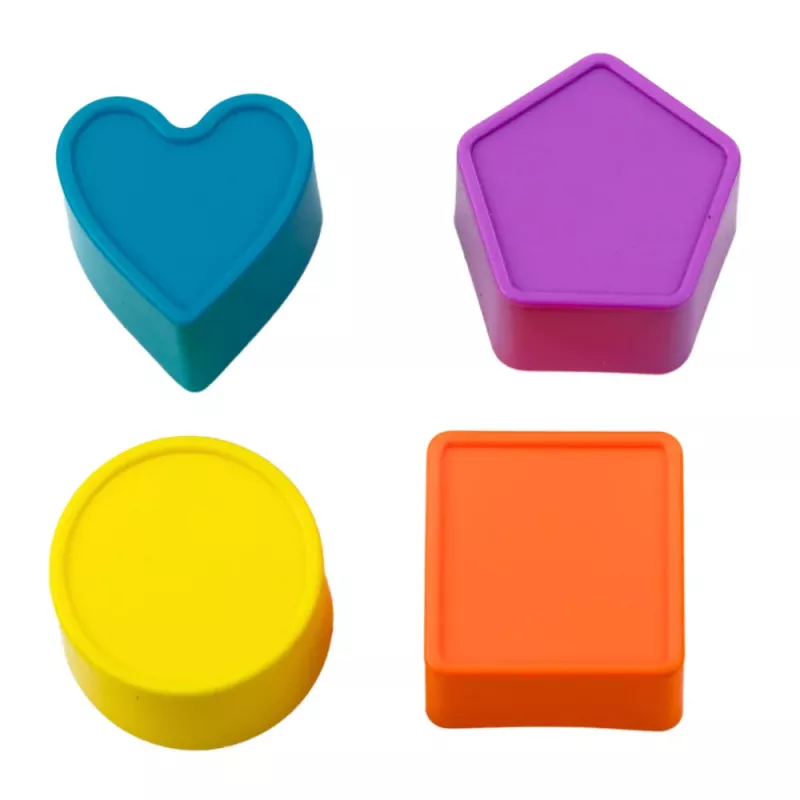 LEAN TOYS Sensory Cube Edukacyjna Kostka Sortująca Kształty dla Dzieci, Elastyczne Gumki, 6 Kształtów, Wielokolorowa