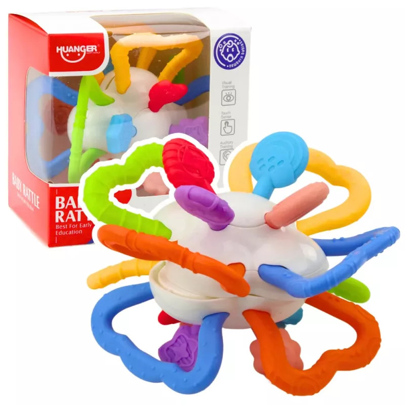 LEAN TOYS Sensory Toy Rotating For Babies Teether Colorful