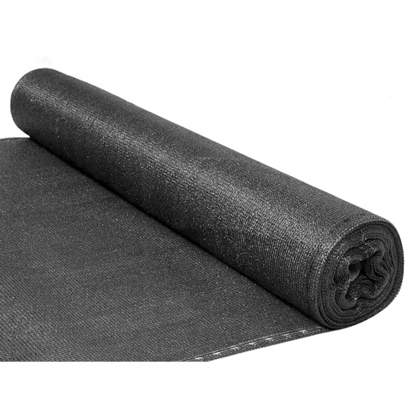 Siatka zacieniająca LEAN na ogrodzenie, maskująca, czarna, 1,5m x 25m, 70g/m²