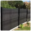 Siatka zacieniająca LEAN na ogrodzenie, maskująca, czarna, 1,5m x 25m, 70g/m²