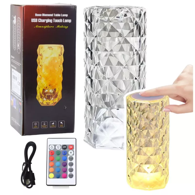 LEAN Crystal LED Night Lamp 16 Colors Touch Remote Control